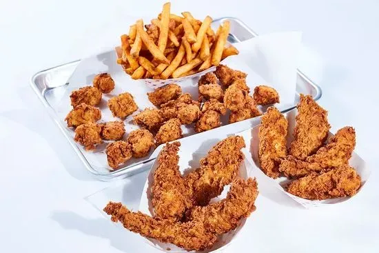 Family Finger  Meal (Feeds 4ppl - 2 orders of Fingers, 2 orders of Popcorn Chicken, Family Fry)