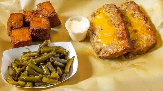 Nacho Mama's Smoked Meatloaf Plate