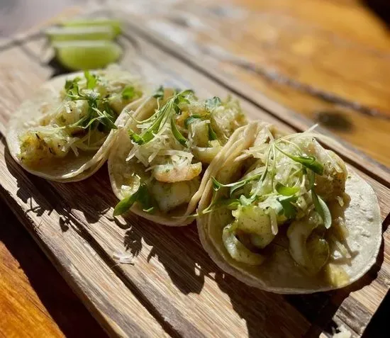 TACOS- PESTO SHRIMP