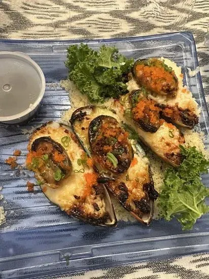 Baked Green Mussels (4pcs)