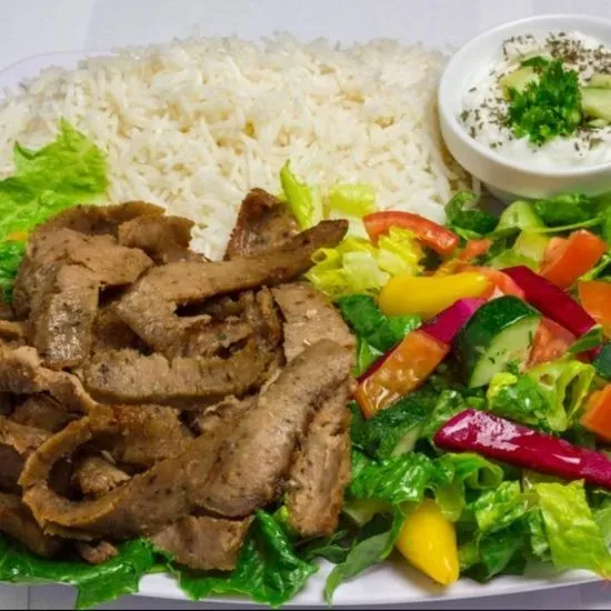 Lamb and Beef Gyro Plate Lunch