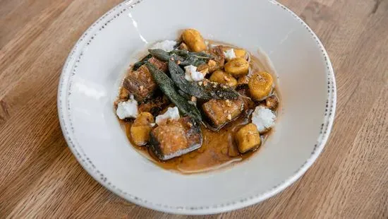 Crispy Pork Belly & Pumpkin-Ricotta Gnocchi