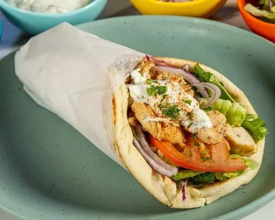 GREEK CHICKEN PITA WRAP