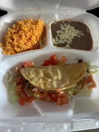 KIDS TACO WITH RICE/BEANS