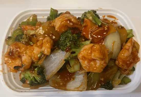 90. Shrimp with Garlic Sauce / 魚香蝦