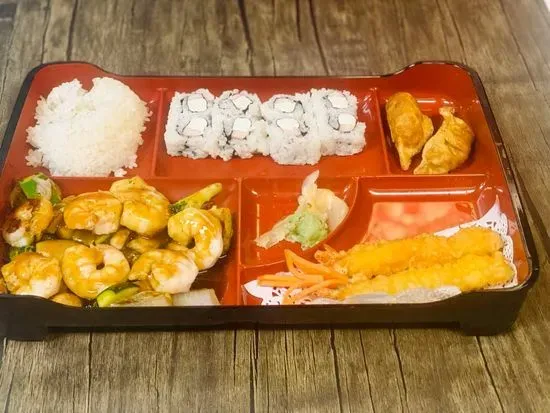 Shrimp teriyaki bento box 