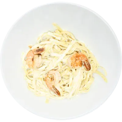 Fettuccine Alfredo w Shrimp