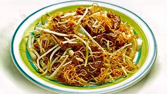 Beef or Chicken Crispy Noodle/雞或牛炒麵