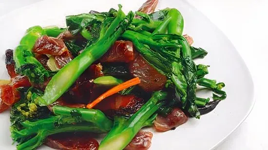 Chinese Broccoli with Preserved Meat / 芥蘭炒腊味