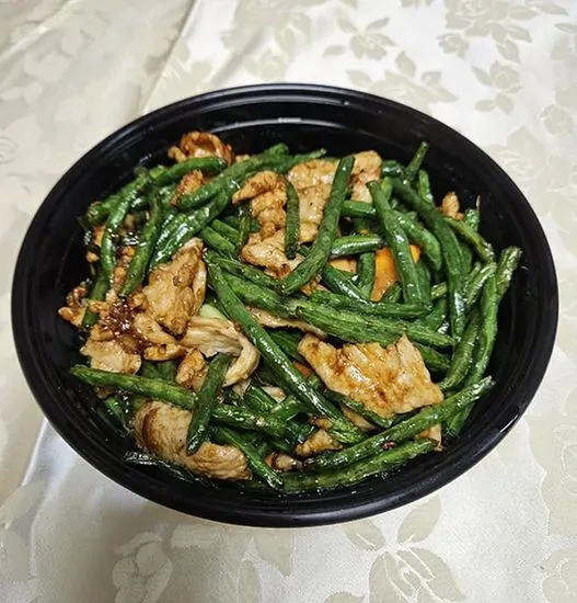 Pan Fried String Bean w/ Chicken / 四季豆炒雞片