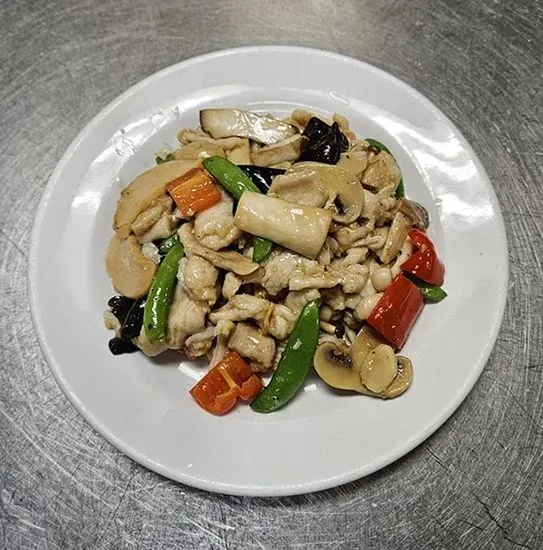 Pan Fried Mixed Mushroom w/ Chicken  /  什菌炒雞片