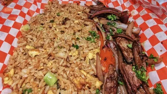 Lomo Saltado Chaufa Rice Plate