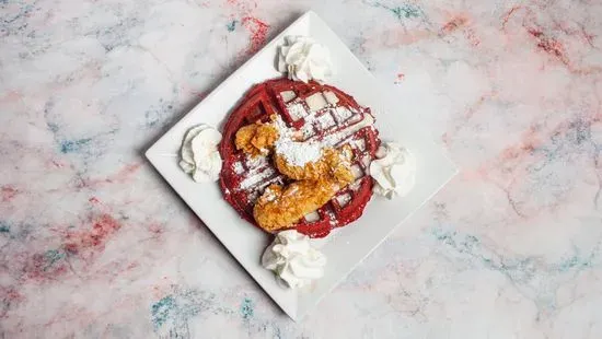 Red Velvet Chicken & Waffles