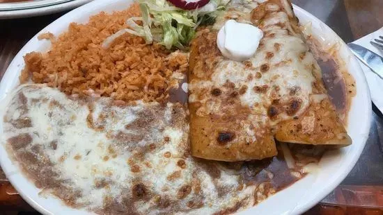 A. 1 Bean Burrito, 1 Cheese Enchilada, 1 Tostada with Beans & Nacho Cheese