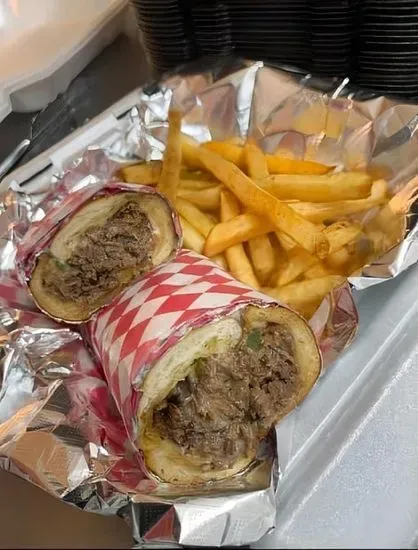 Philly Cheese Steak  with fries