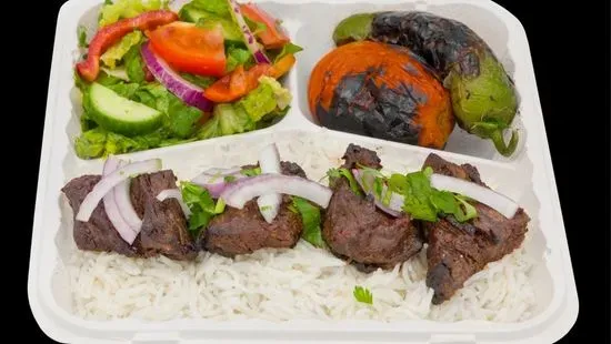 9. Beef Shish Kabob Plate