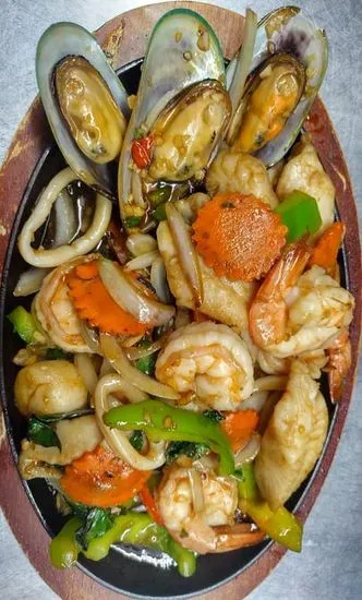 Stir-Fried Seafood With Thai Basil