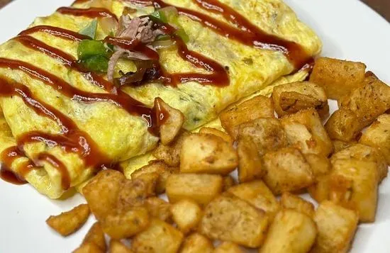 PULLED PORK OMELETTE