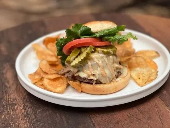 MUSHROOM SWISS BURGER