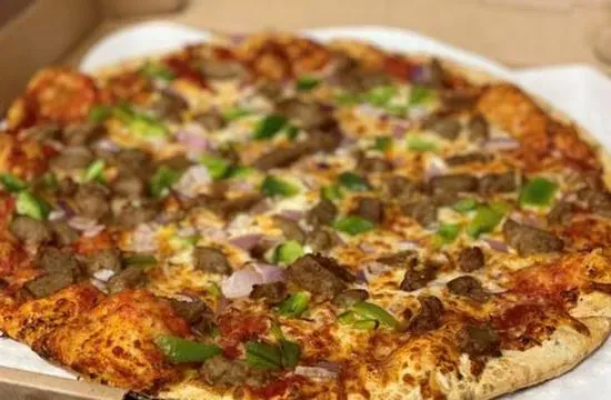 SAUSAGE, PEPPER & ONION PIZZA