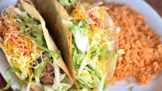 30. Three Tacos, Rice & Beans