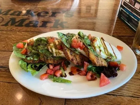 Fried Green Tomato Caprese Salad