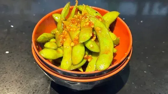 Spicy Garlic Edamame