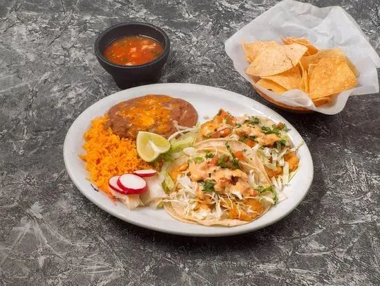 2 Fish Tacos Plate