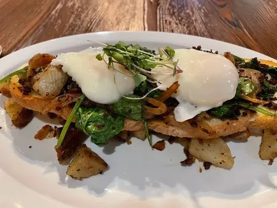 Poached Brie Eggs