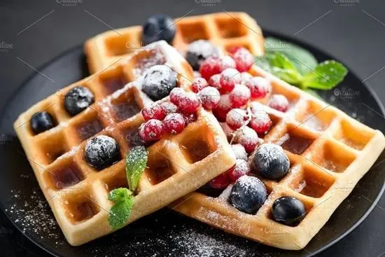 Waffle w berries