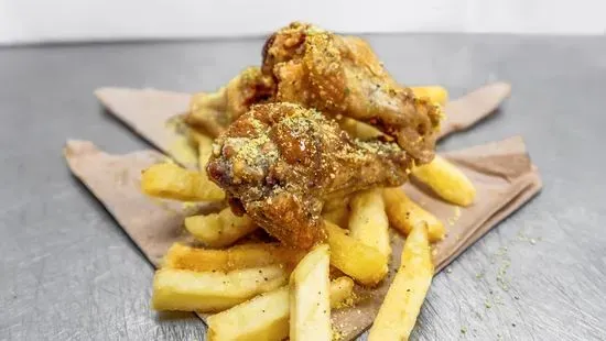 Wings with Fries