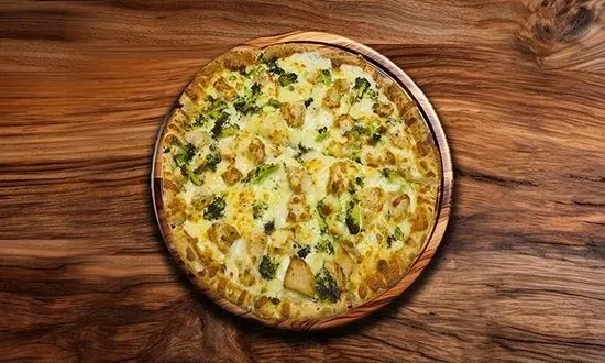 Sm Chicken Broccoli Alfredo Pizza 10(Greek style)