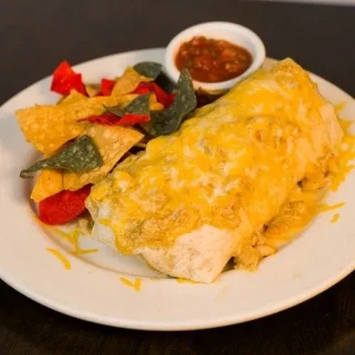 Chicken Chile Verde Breakfast Burrito