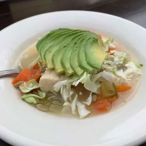 Keto Chicken Lime Soup Bowl