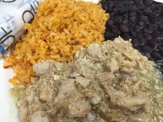 Chicken Chile Verde Platter