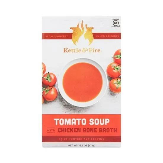 KETTLE & FIRE SavoryTomato Soup with Chicken Bone Broth 16.9 Oz