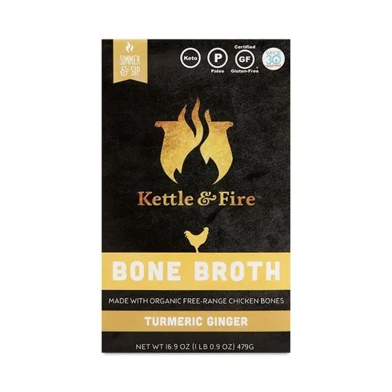 KETTLE & FIRE Turmeric Ginger Bone Both 16.9 Oz