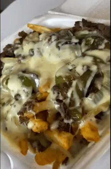 Loaded Philly Steak Butter Garlic Fries 