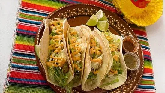 Tacos Camarón, Pescado / Shrimp Fish Tacos