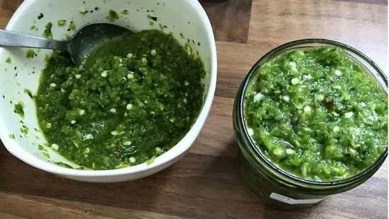 Tatbilah( green hot sauce)