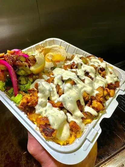 NYC Chicken over Rice Platter