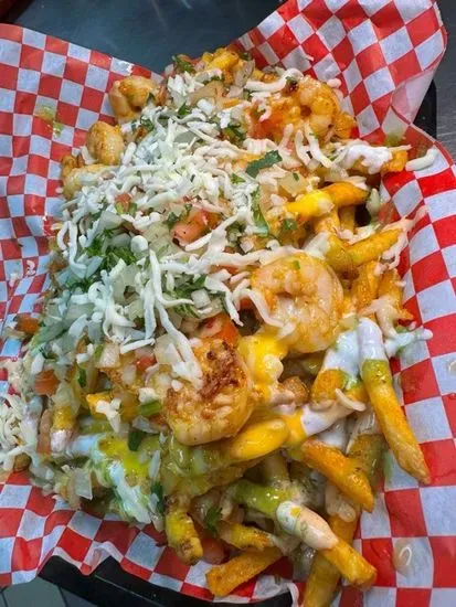 Garlic Shrimp Fries (  Mexican street style)