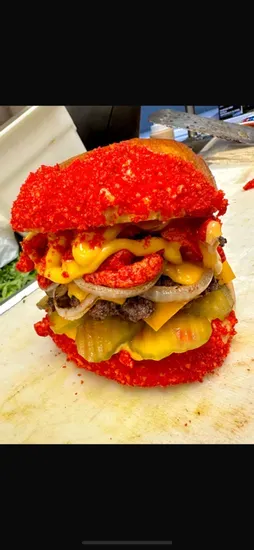 Cheetos Smash  Burger Combo ( 3 beef patty)