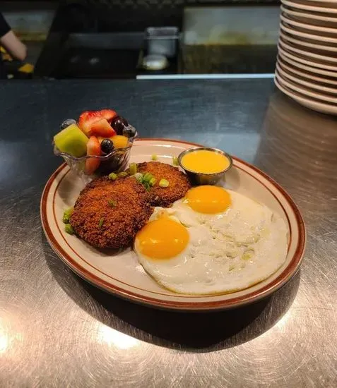 Salmon Patties & Eggs