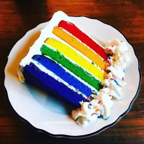 Rainbow Cake Slice