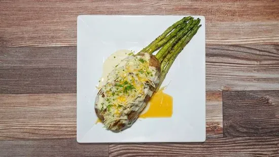 Seafood Stuffed Baked Potato