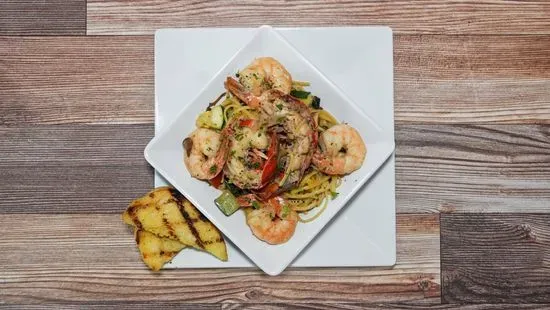 Garlic Shrimp and Lobster Linguine