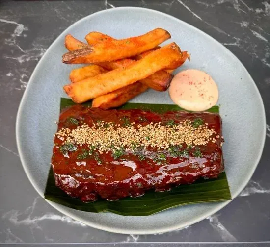 JASMINE TEA-SMOKED BBQ BABY BACK RIBS