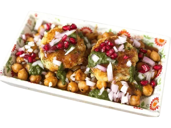 Aloo Tikki Chaat (4 Pieces)