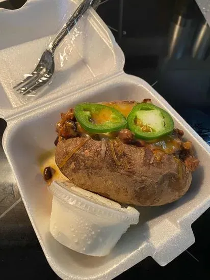 Chili Loaded Baked Potato